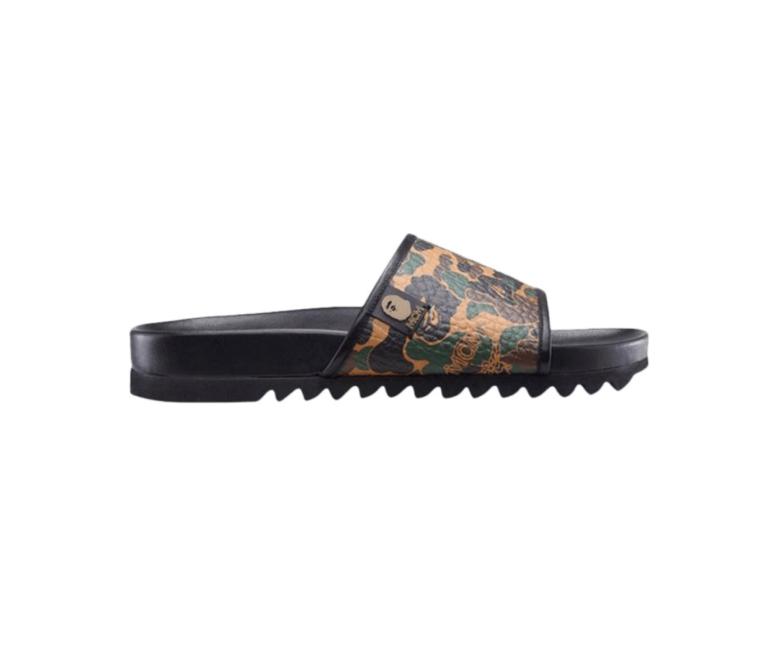 BAPE X MCM CAMO SLIDE U Wear We Clean