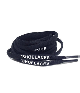 Off-white shoe laces (black)